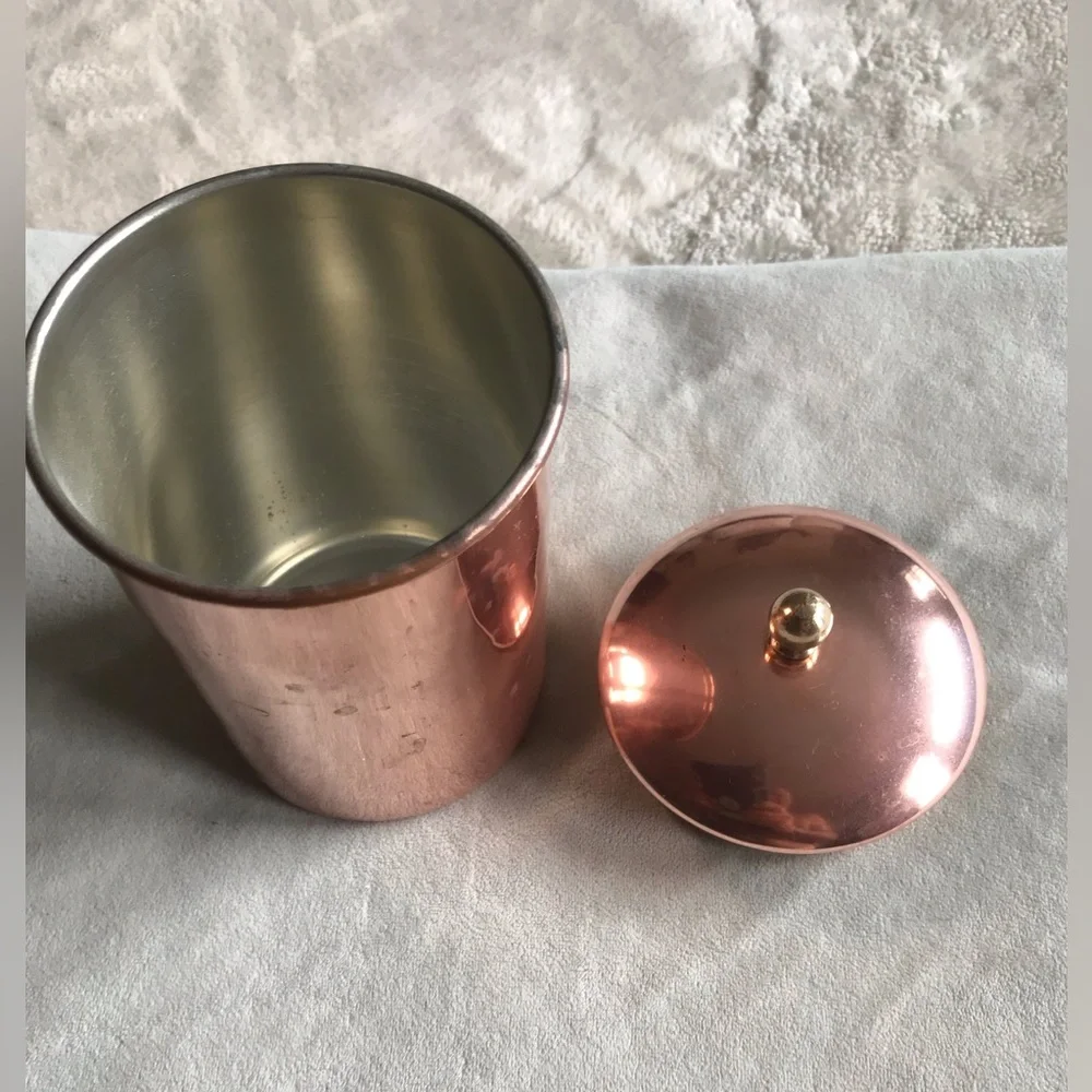 Williams-Sonoma Copper Canister with Lid - Rose Copper Finish